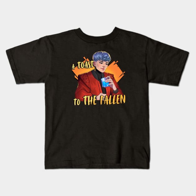 Valkyrie - A Toast To The Fallen Kids T-Shirt by Paul Draw